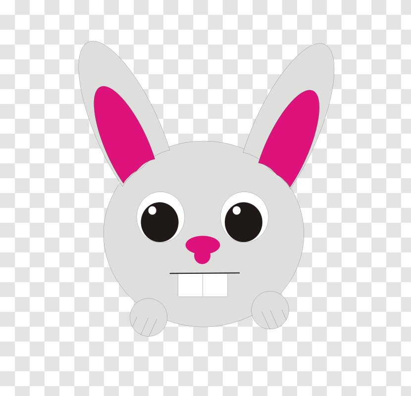 Easter Bunny Hare Domestic Rabbit Clip Art - Snout Transparent PNG