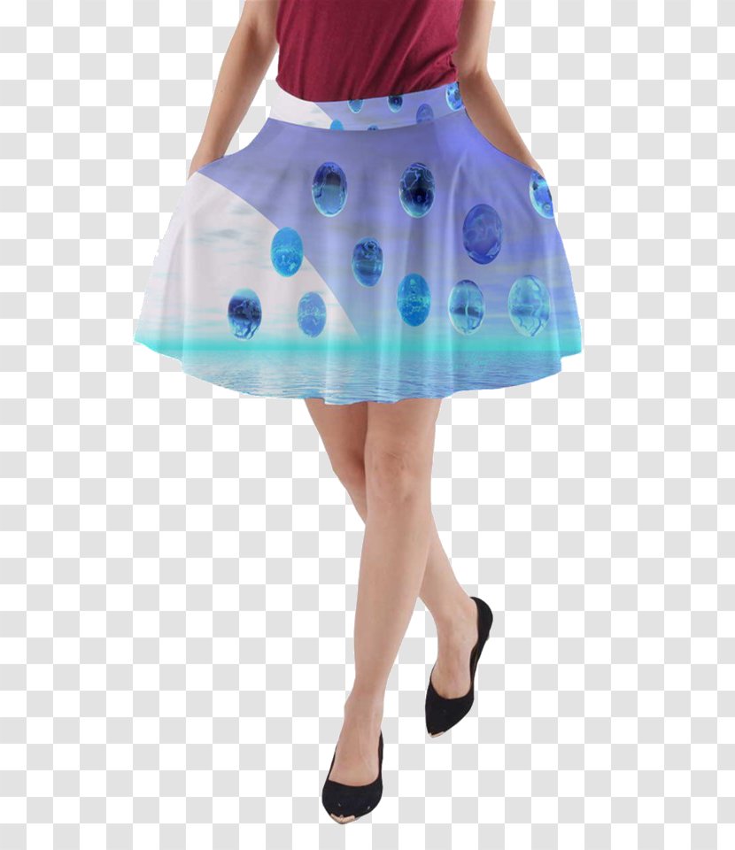 Skater Skirt A-line Leggings Dress - Blue Transparent PNG