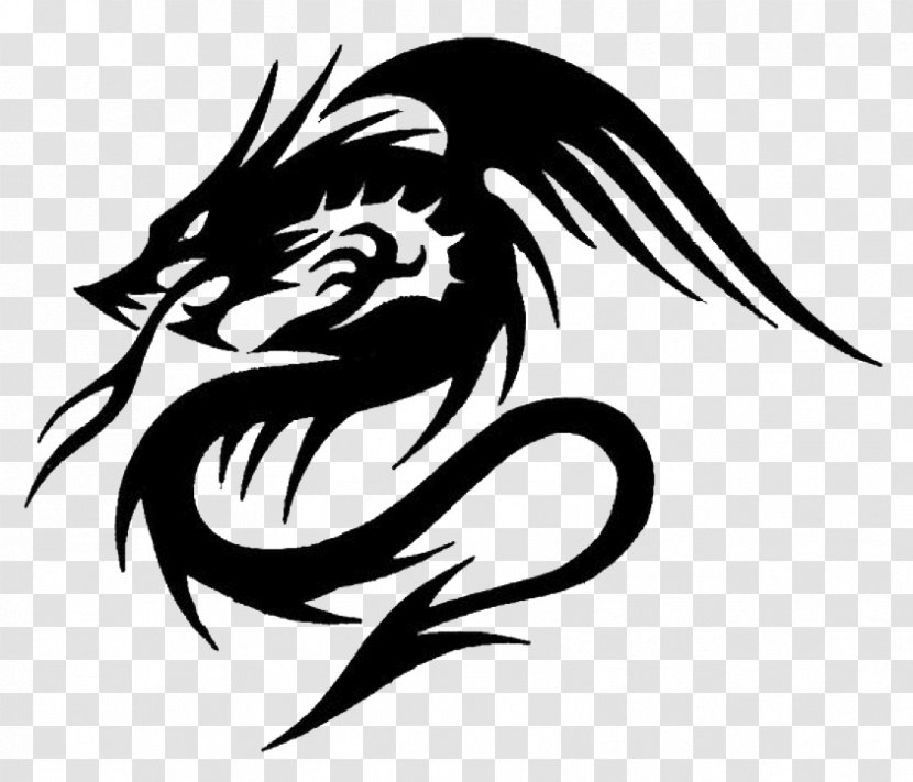 Dragon Tattoo Drawing Clip Art - Mythology - Tattoos Transparent PNG