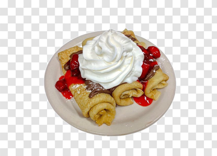 Paul's Pancake Parlor Cream Waffle Breakfast - Frozen Dessert Transparent PNG