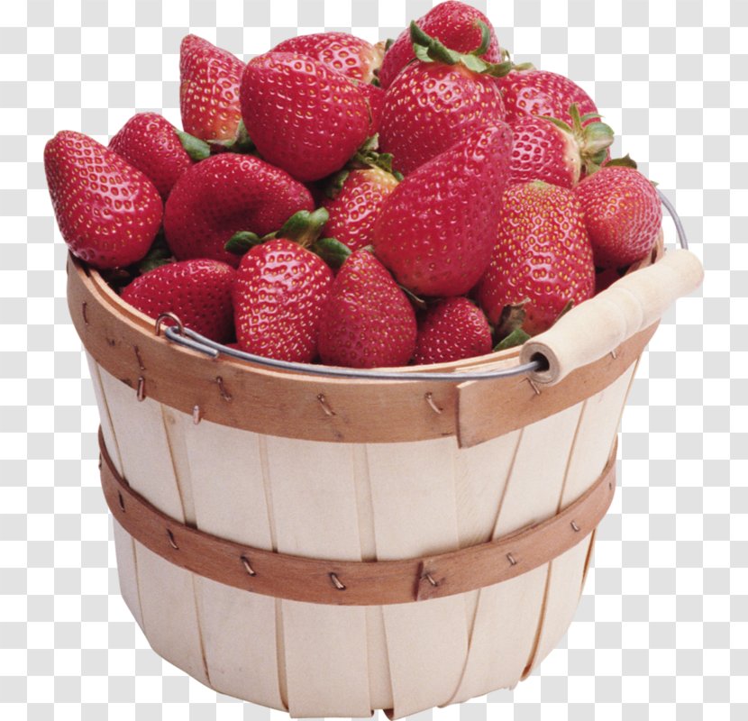 Ice Cream Cone Strawberry - Berry - A Bucket Of Strawberries Transparent PNG
