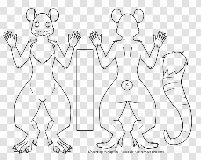 Drawing Line Art Free Base - Tree - Rat & Mouse Transparent PNG