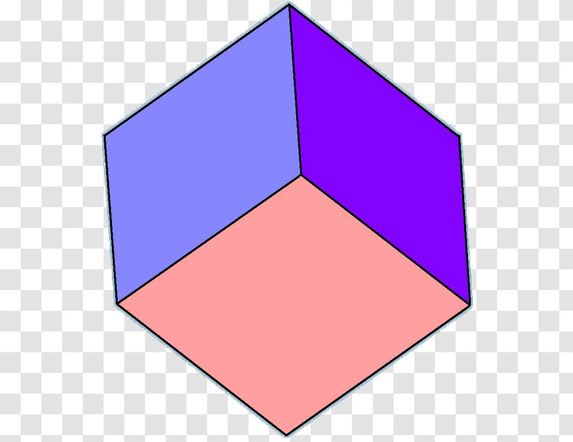 Face Cube Triangle Hexahedron Square - Magenta Transparent PNG