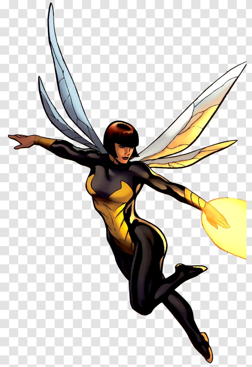 Wasp Hank Pym Hope Comics Comic Book - Supernatural Creature - Lightning Bug Wings Out Drawing Transparent PNG