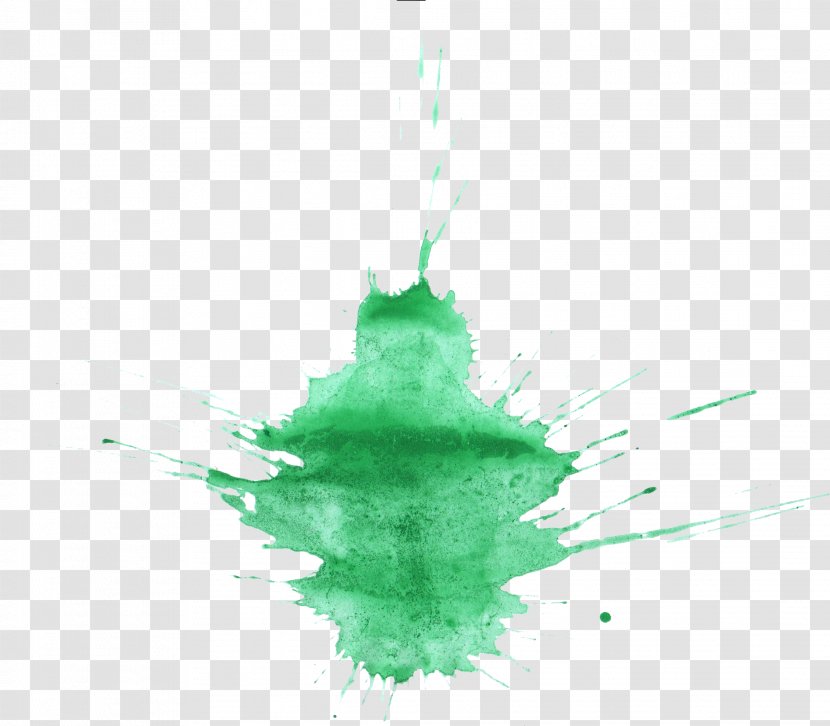 Watercolor Painting Green - Turquoise - Splatter Transparent PNG
