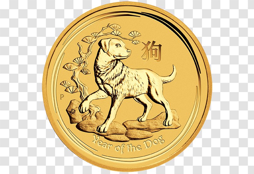 Perth Mint Dog Bullion Coin Lunar Series - Chinese Zodiac Transparent PNG