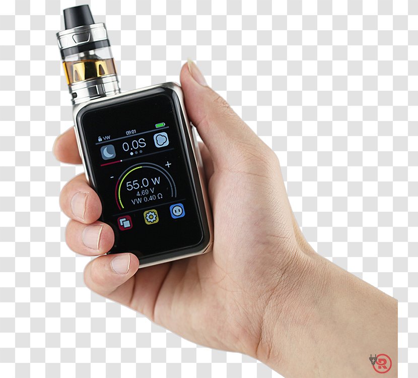 Electronic Cigarette Aerosol And Liquid Touchscreen Atomizer Responsive Web Design - Electronics Accessory - Cuboid Transparent PNG