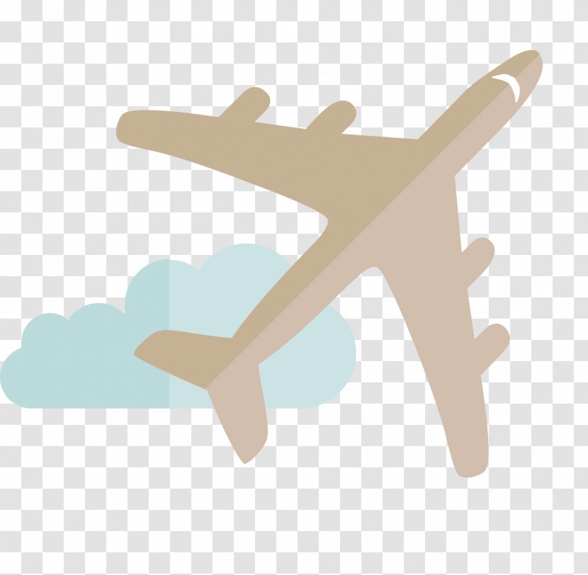 Airplane Flight Aircraft Clip Art - Finger - Creative Cartoon Flying Transparent PNG