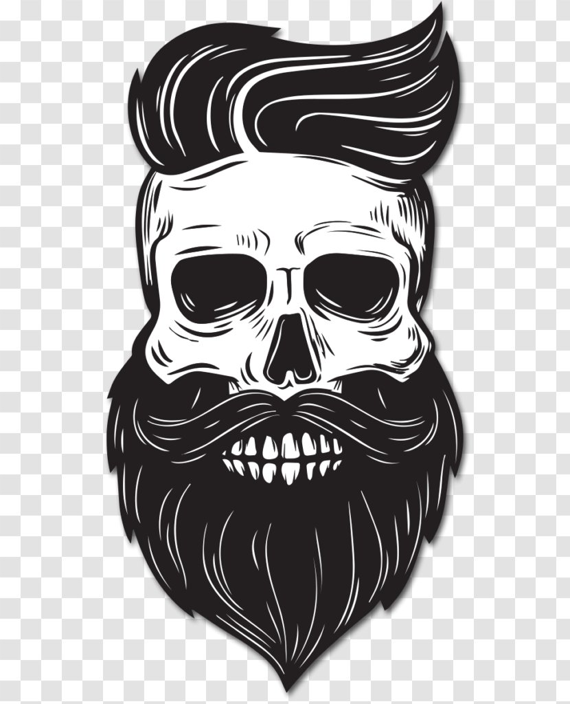 Beard Drawing Skull - Hipster Transparent PNG