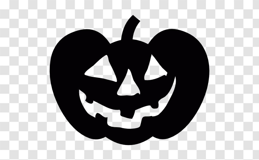 Halloween Pumpkin - Monochrome Transparent PNG
