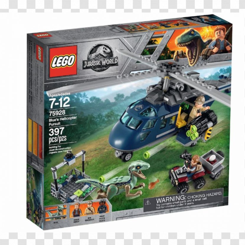 LEGO Jurassic World Blue's Helicopter Pursuit 75928 Lego Duplo Juniors Transparent PNG