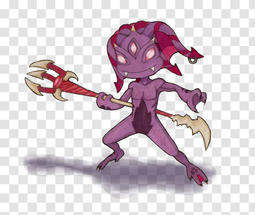 Demon Cartoon Muscle Pink M - Silhouette Transparent PNG