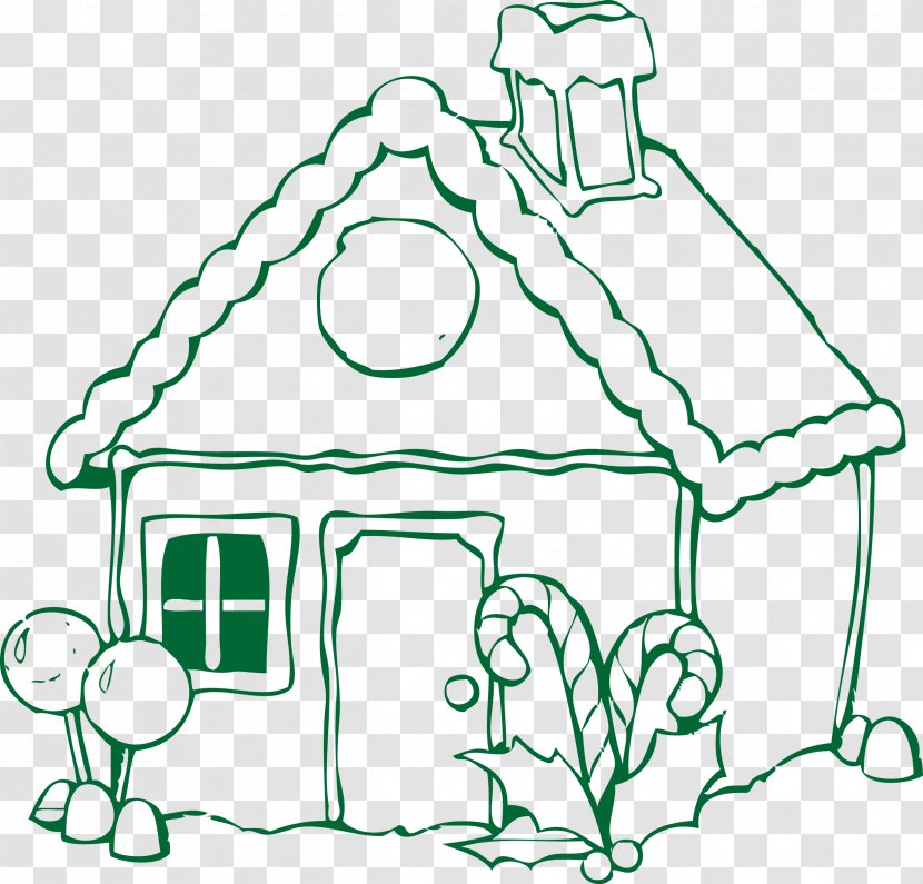 Gingerbread House The Man Coloring Book - White - Vector Cute Cartoon Transparent PNG