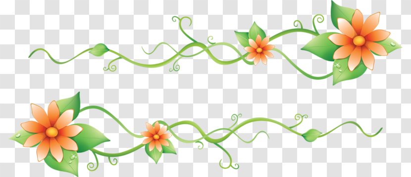 Border Flowers Euclidean Vector - Flower - Lotus And Green Leaves Transparent PNG