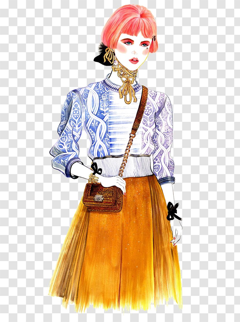 Fashion Illustration Illustrator Model - Drawing - Red Hair Transparent PNG