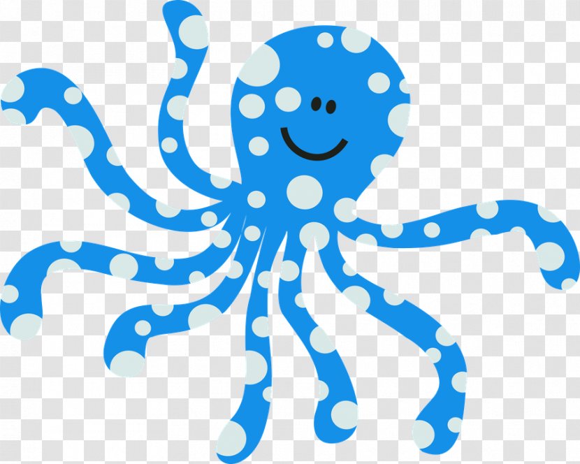 Octopus Cartoon - Animal Figure - Electric Blue Transparent PNG