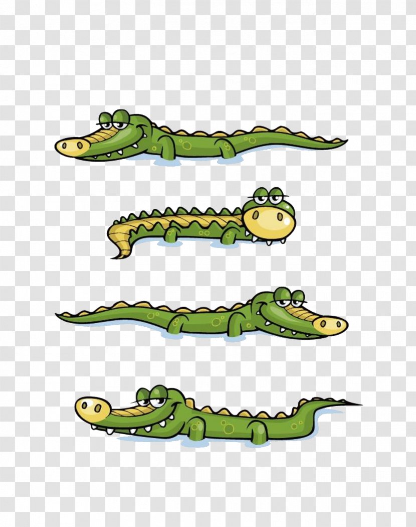 Crocodile Cartoon Download - Green Transparent PNG