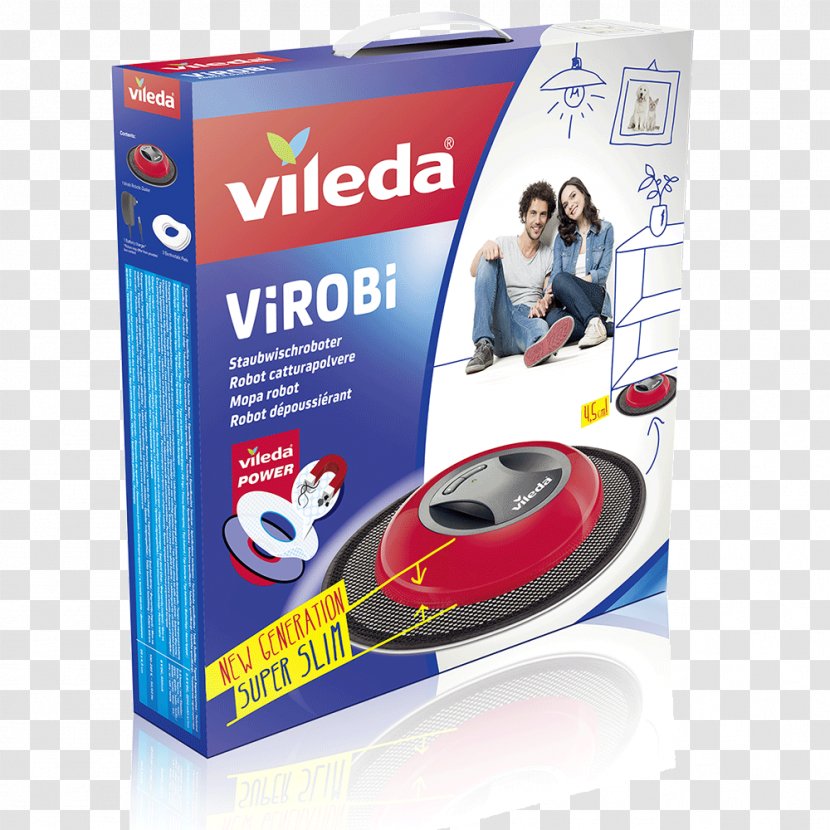 Vileda 136135 Virobi Hardware/Electronic Mop Robotic Vacuum Cleaner - Robot Transparent PNG