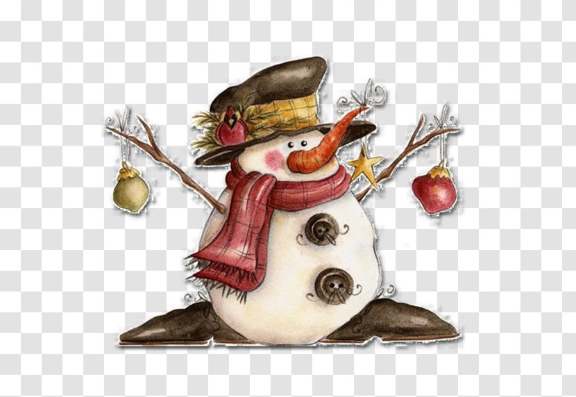 Christmas Folk Art Rudolph Clip - Snowman Transparent PNG