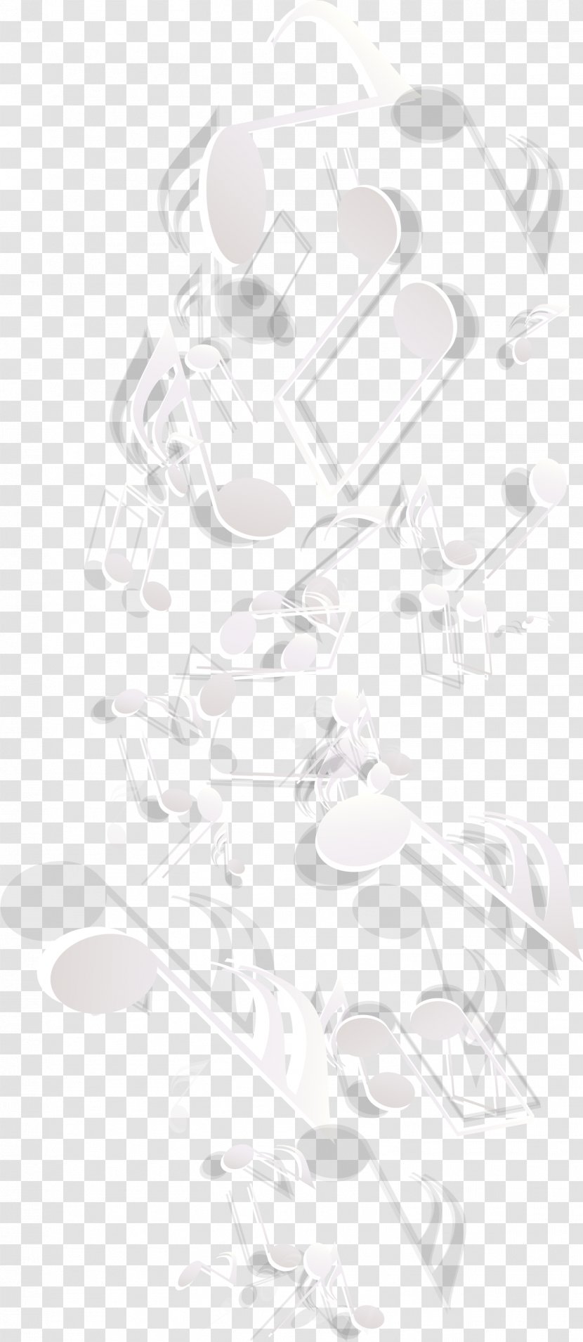 White Drawing Pattern - Watercolor - Notes Floating Material Transparent PNG
