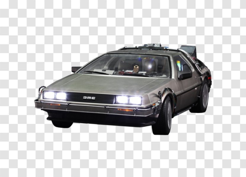 Marty McFly DeLorean DMC-12 Dr. Emmett Brown Car Time Machine - Watercolor Transparent PNG