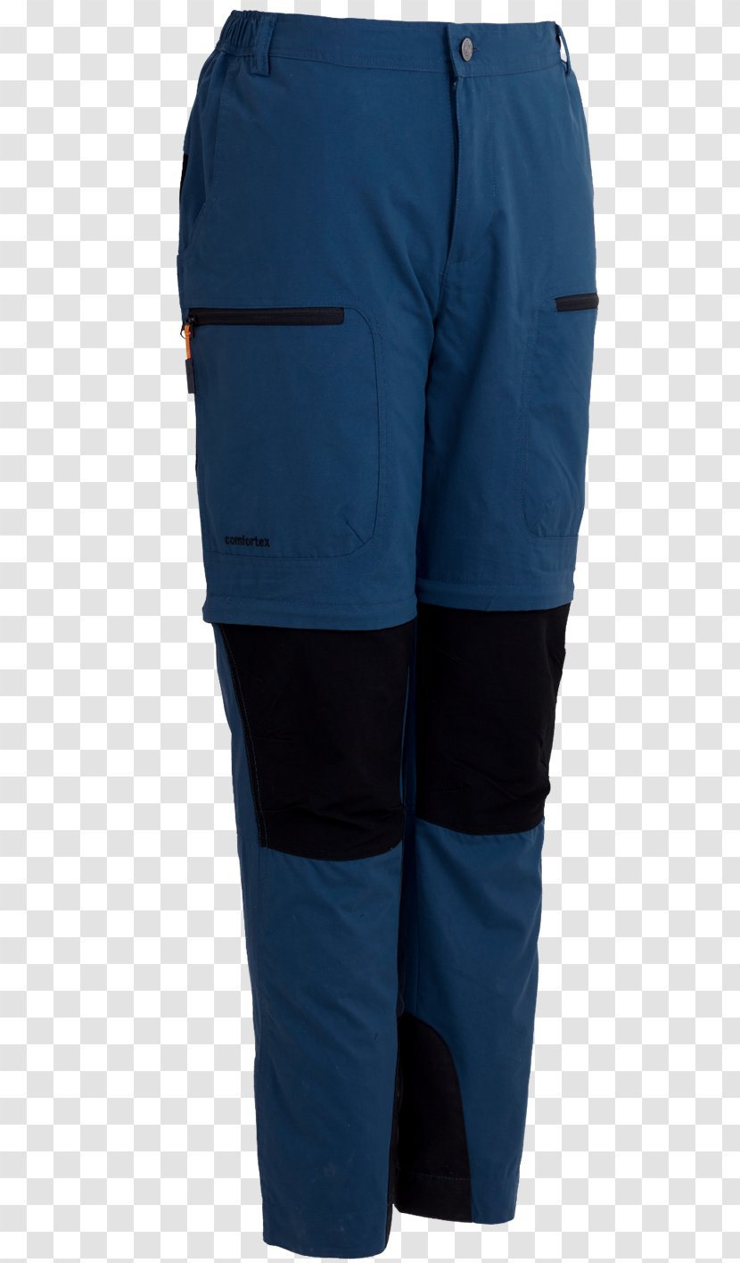 Pants Zipp-Off-Hose Blue Graphite Shorts Waist - Cobalt - Zipper Transparent PNG