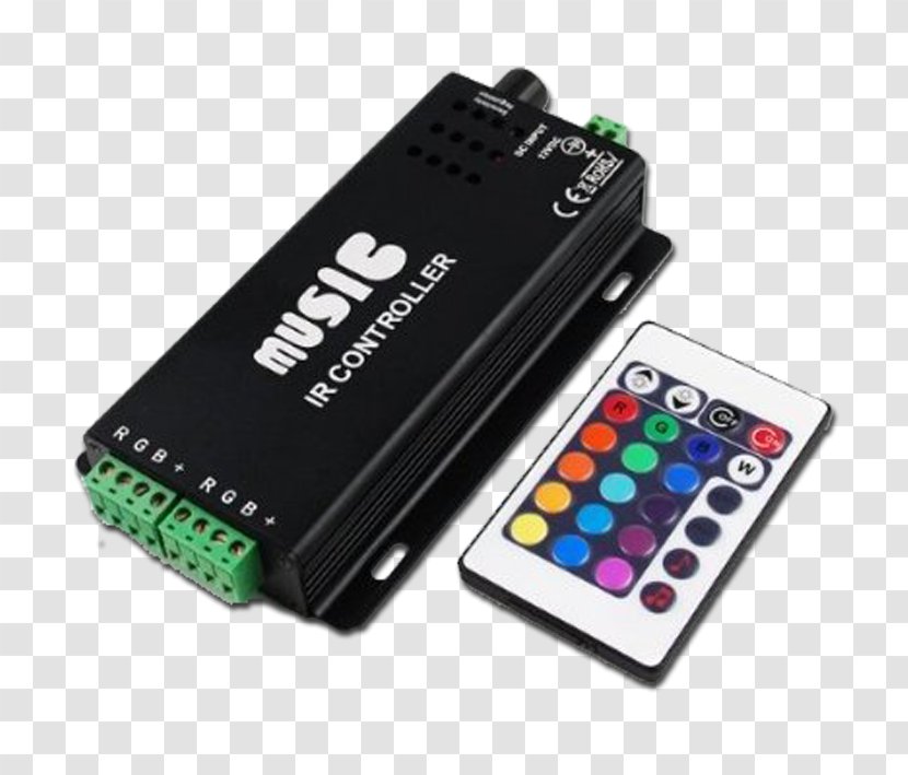LED Strip Light Light-emitting Diode RGB Color Model Remote Controls - Silhouette Transparent PNG