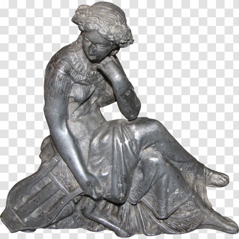 The Thinker Bronze Sculpture Statue Female - Figurine Transparent PNG