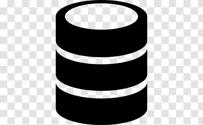 Database - Black And White Transparent PNG