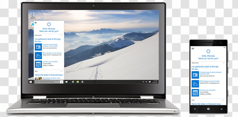 Windows 10 Laptop Microsoft Tablet Computers - Cortana - Trident Fork Transparent PNG