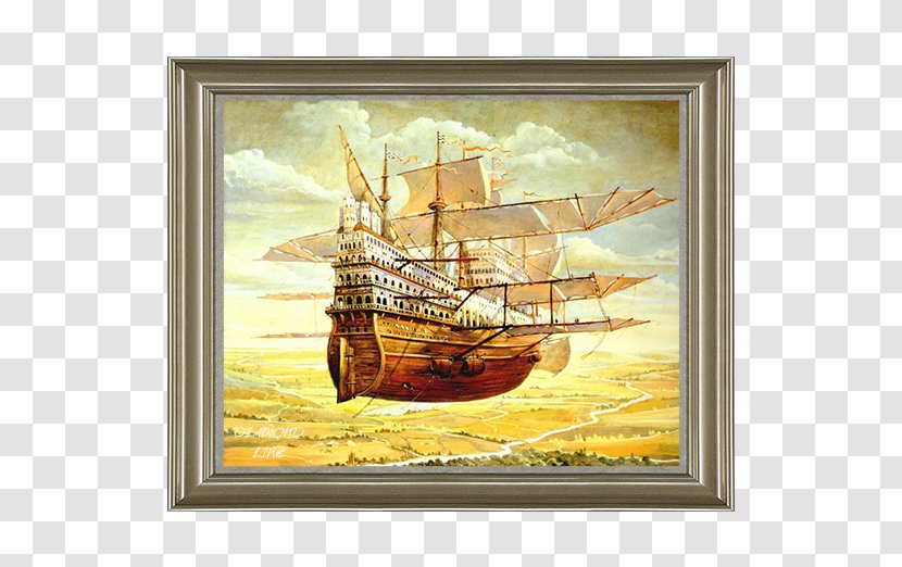 Painting Clipper Ship Of The Line Russian Folk-tales Transparent PNG