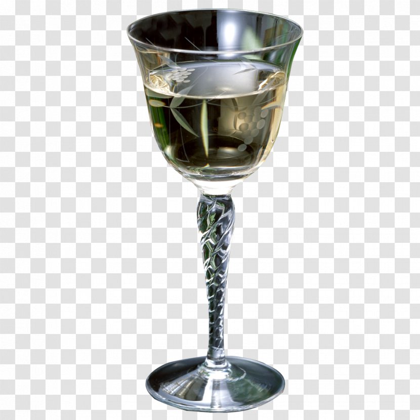 Wine Glass Champagne - Stemware - Retro Transparent PNG