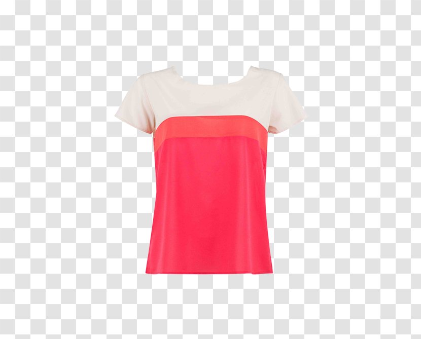 T-shirt Shoulder Sleeve Blouse - Peach Transparent PNG