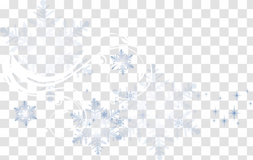 Snowflake Sky Pattern - Blue - Snow Aoxue Material Transparent PNG
