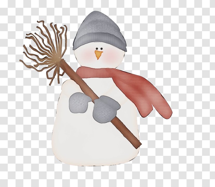 Snowman Cartoon - Wet Ink Transparent PNG