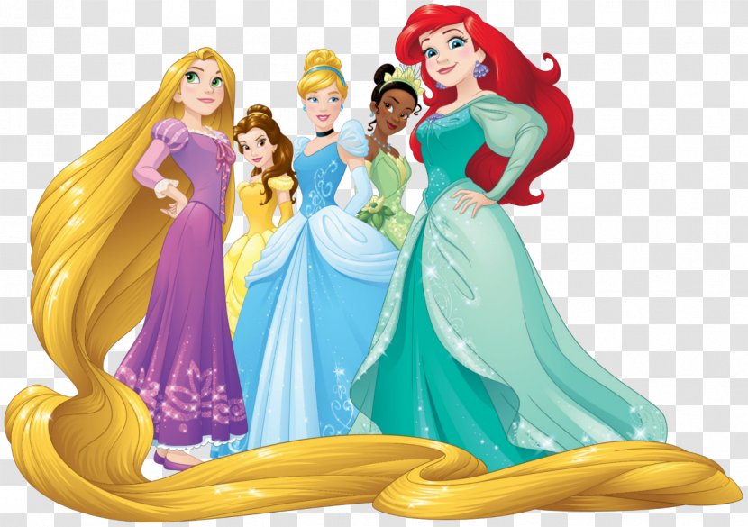 Rapunzel Ariel Belle Tiana Pocahontas - Fictional Character - Cinderella Transparent PNG