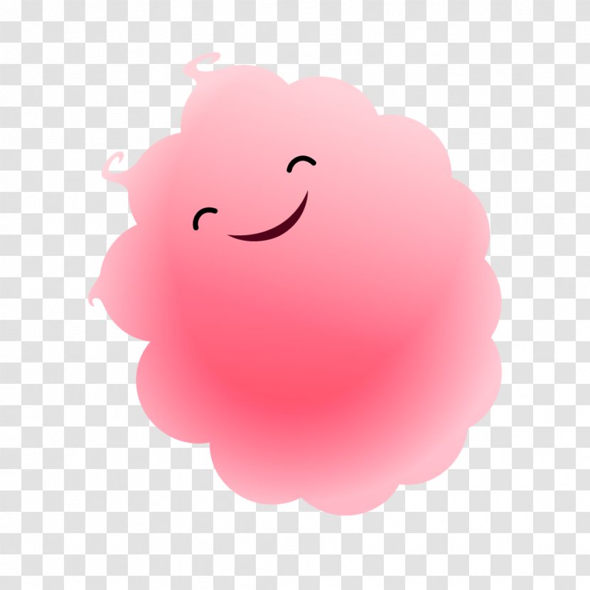 Heart Cartoon Computer Wallpaper - Watercolor - Cotton Candy Pink Gradient Smile Transparent PNG