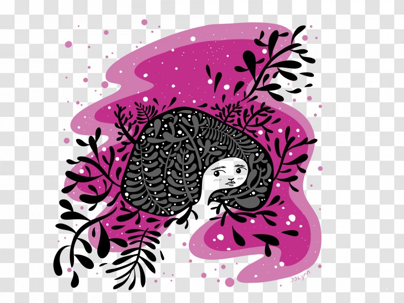 Graphic Background - Drawing - Magenta Hedgehog Transparent PNG