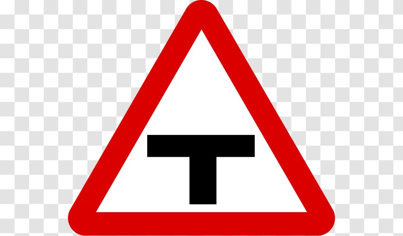 Road Signs In Singapore The Highway Code Traffic Sign Three-way Junction Warning - Triangle - Light Transparent PNG