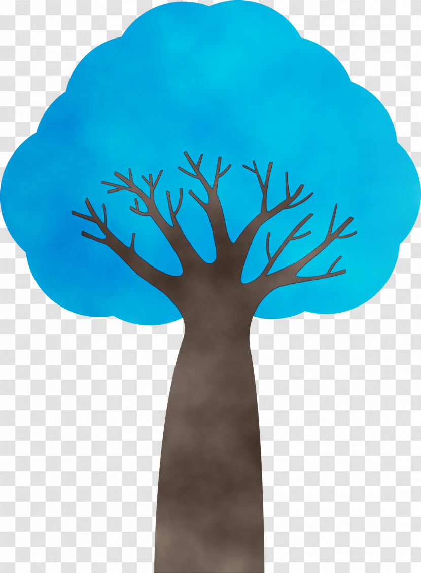 Teal Turquoise M-tree Flower Tree Transparent PNG