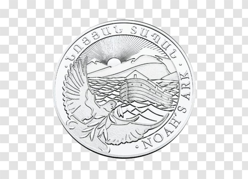 Armenia Noah's Ark Silver Coins - Line Art - Coin Transparent PNG