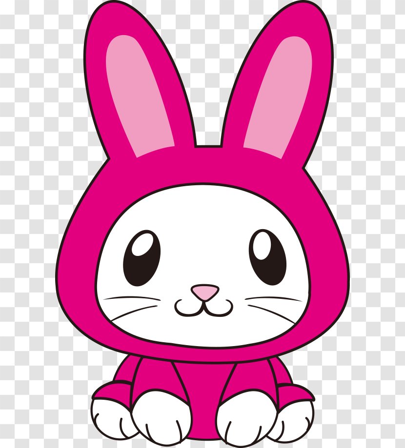 Rabbit T-shirt Clip Art - Whiskers - Pink Bunny Transparent PNG