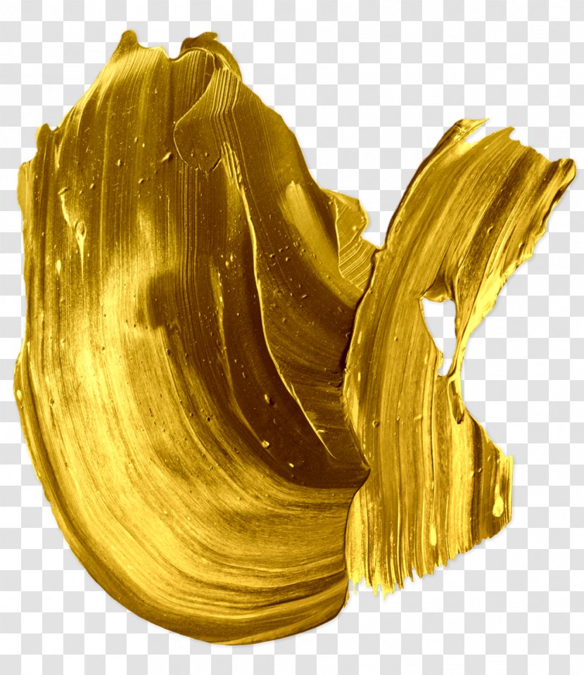 Paint Gold Food Coloring - Metal - Brush Stroke Transparent PNG