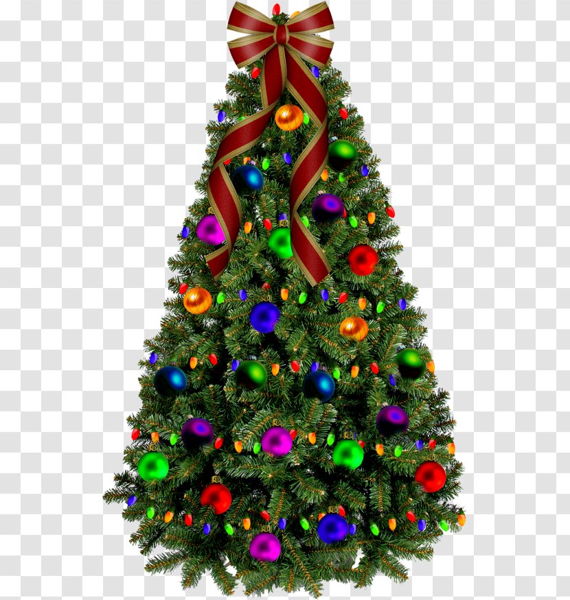 Santa Claus Christmas Tree Tree-topper - Lights Transparent PNG