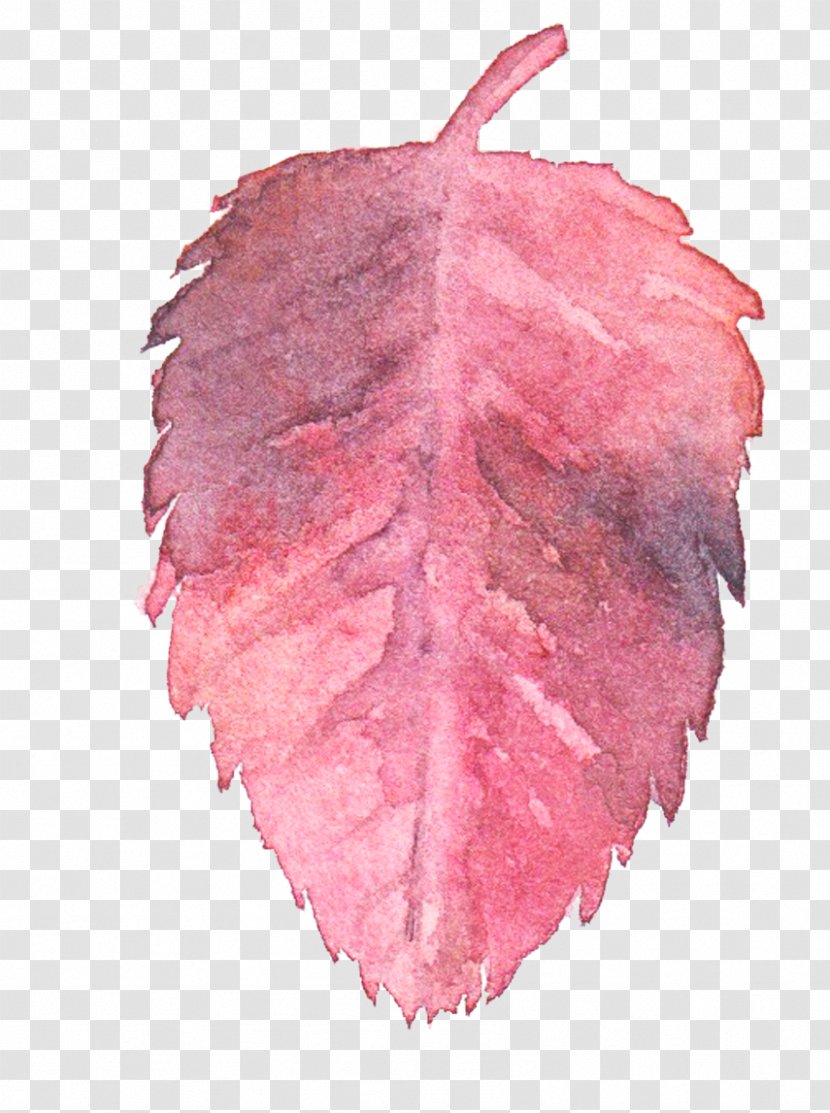Transparent Watercolor Watercolor: Flowers Painting Leaf - Paint - Pink Leaves Transparent PNG