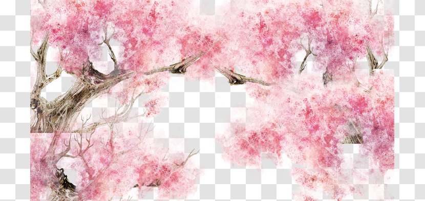 Cherry Blossom Pink Petal - Blossoms,petal Transparent PNG
