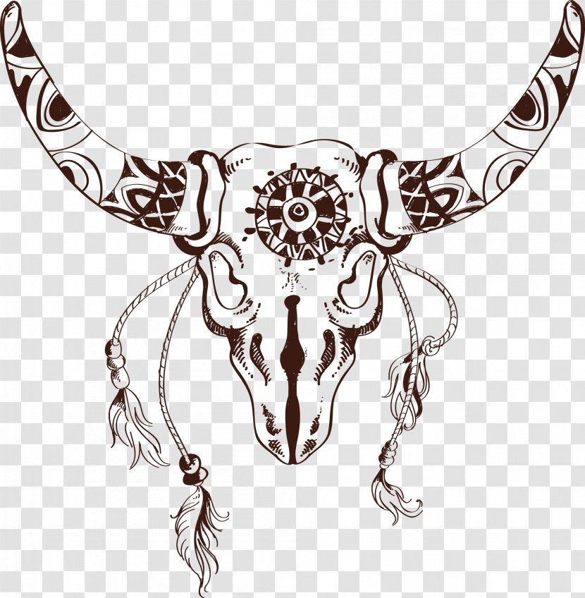 Totem Clip Art - Search Engine - Hand-painted Cow Transparent PNG