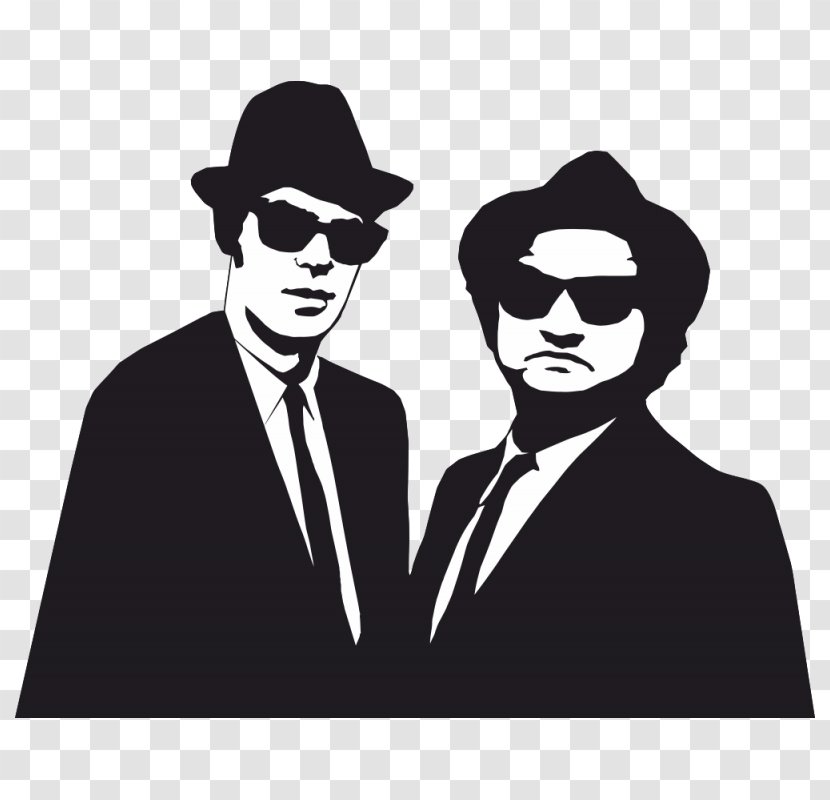 John Belushi The Blues Brothers Stencil Silhouette Graphics - Male Transparent PNG