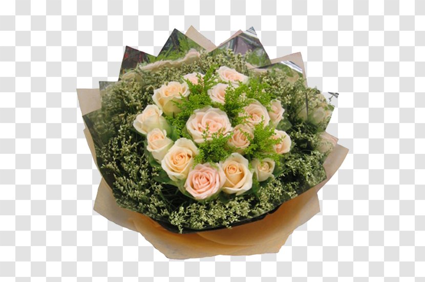 Pink Rose Green Flower Bouquet - Flowerpot - Of Pale Roses Transparent PNG