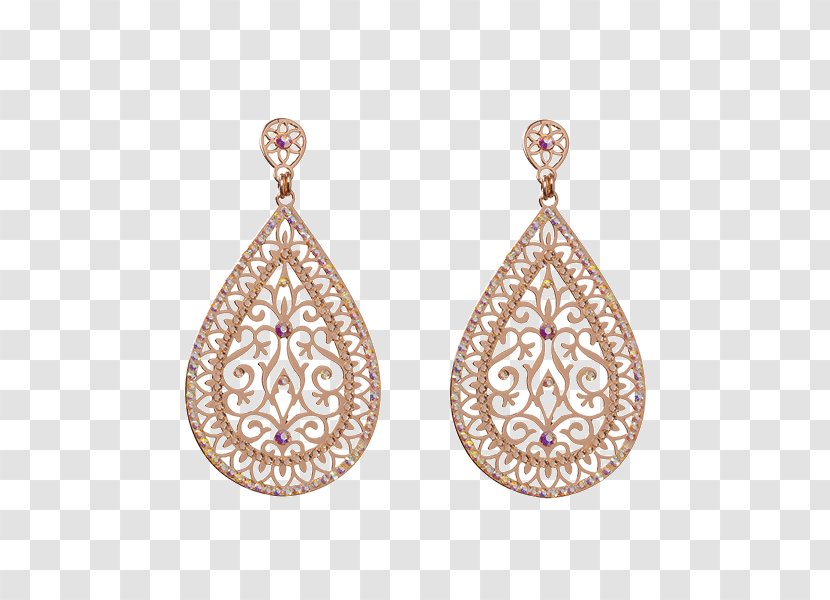 Earring Filigree Body Jewellery Gold - Diamond Transparent PNG